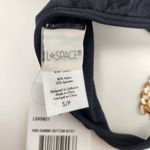 l*space L* Van Damme Bikini Bottom Bitsy in Black Size Small Gold Chain NWT Photo 5