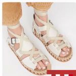 Free People + Matisse Womens old white Leather Ankle Tie Up Sandal...size 8M Tan Photo 1