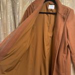 Old Navy Spicy Lentil Brown Wool Blend Funnel Neck Relaxed Soft Coat Medium Photo 4