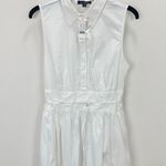 J.Crew  Fitted Waist Shirtdress Cotton Poplin Midi A Line Classic White US 10 NWT Photo 5