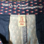 Gap Khakis by  Slim City Blue Pink Pattern Print Cropped Pants Size 8 R Photo 3
