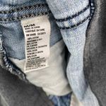 American Eagle Jean Jacket Womens Medium Blue Gray Cotton Sweater Sleeves HOLE Photo 7