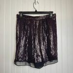 Diane Von Furstenberg  Plum/Black Sequin Shorts Lined H4 Photo 4