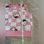 Hello Kitty  Sweater Vest Women’s Size Medium Pink White Photo 1