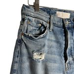 Mother The Tomcat The Confession High Rise Straight Leg Distressed Jeans Size 26 Blue Photo 6