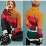 Farm Rio de Janeiro Rainbow Turtleneck Striped Knit Sweater Dress Size XS Photo 1