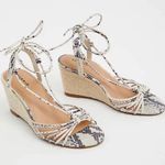 Torrid ankle wrap espadrille wedges snakeskin print women’s Size 7.5W Photo 0