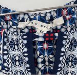 Max Studio Red White and Blue Medallion Print Keyhole Sleeveless Dress Photo 2