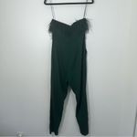 Saylor Lelaina Strapless Feather Trim Jumpsuit Size M Holiday Festive NWT Photo 4