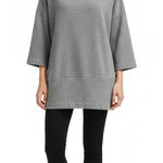 New York & Co. Women's Gray Soft Touch Fleece Cowl Neck Sweater Cozy Chic Photo 0