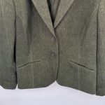 Coldwater Creek Blazer Jacket Womens 12 Green Wool Blend Lined Pockets Masters Photo 2