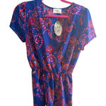 Everly  Romper NWT Blue and‎ Red Paisley Size Medium Photo 0