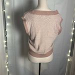 Sincerely Jules Tan and White Chevron Vest Photo 2