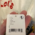 Free People NWT  Banner Day Let's Roll Tee - white ivory red - small Photo 10