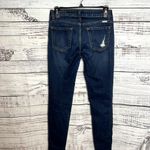 Kancan Women's Mid Rise Distressed Skinny Jeans Dark Wash 5/26 Blue Photo 3