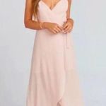 Show Me Your Mumu Bridal Mariah Wrap Maxi Dress Dusty Blush Size Small G0795 Photo 0