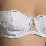 New Agent Provocateur Love Strapless Bra White Size 32C Straps Padded Bridal Photo 0