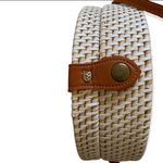 Floral Print Handwoven Rattan Crossbody Bag Multi Photo 8