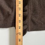 Lands' End Sz S 6 8 Ruffle Front Cardigan Brown Wool Blend Cottagecore Regency Photo 7