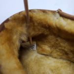 L.L.Bean Wicked Good Shearling Low Boot Womens Size 10 Chestnut Suede Booties Photo 6