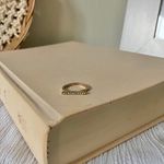 Gold & Diamond Bar Ring “Tyche” Rhinestone Fashion Elegant Stacking Neutral Jewelry Photo 2