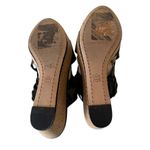 DONALD J PLINER Sandals Women Size 6 Metallic Gold SHEENA 2 Cork Platform Wedge Black Photo 3