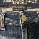 American Eagle  super‎ super stretch X midi cuffed jean shorts ripped women’s 6 Photo 1