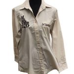 Vintage Long Sleeve Oversized Black Cat Shirt Size XS Tan Photo 0