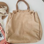 Cynthia Rowley  Genuine Pebble Leather Beige Flower Applique Hobo tote bag Photo 2