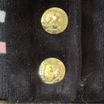 Juicy Couture  Black Label Vintage Size S Black Pink Velour Snap Up Velour Jacket Photo 8