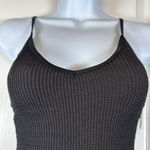 No Boundaries  Ribbed Ruched High Leg Black Swimsuit Size Small NWT #5735 Photo 1