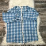 Madewell Ruffle Neck Top in Cowell Plaid Photo 6