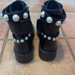 ZARA  pearl trim leather combat boots Photo 3