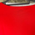 Red Bodysuit Women's MANGDIUP Size‎ S Short Sleeve Cotton Blend Basic Photo 2