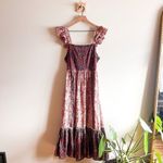 Haute Hippie  Boho Fairy Floral Flutter Sleeve Dress Size M Photo 2