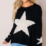 Dottie Couture Black And White Star Sweater  Photo 0