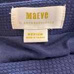 Maeve by Anthropologie Long A Line Skirt Embossed Fabric in Navy Blue Photo 2