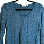 Habitat  Clothes to Live In Teal Blue Puckered Knit Top Small Lagenlook Artsy‎ Photo 1