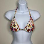 Mara Hoffman  Swim Abstract Multicolor Triangle Bikini Top Women's Small Photo 0