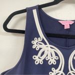 Lilly Pulitzer  Navy Blue Cheryln Soft Shift Mini Dress Womens M Preppy Classic Photo 3