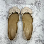Valentino Garavani Bow Ballet Flats Size 38.5/7.5 Blush Pink Nude Nubuck Leather Photo 1