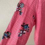 Caslon  FLORAL SWEATSHIRT WITH LACE UP NECKLINE Photo 3