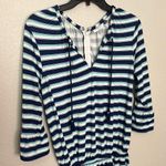 Cabana Life Cover Up Romper Size Medium Blue Photo 1