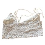 Free People  Adela White Lace Bralette Crop Top Adjustable Straps Boho Festival L Photo 1