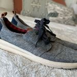 Toms  Shoes Womens 9 Chambray Del Rey Tennis Sneakers Blue Canvas Lace Up Casual Photo 2