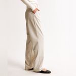 Abercrombie & Fitch NEW Abercrombie A&F Quinn Tailored Straight Pant in Oatmeal Size 27/4 Short Photo 7