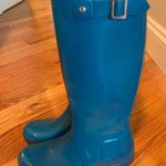 Hunter Teal Tall Gloss Rain boots Photo 0