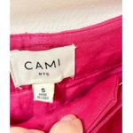 Cami NYC Rylie Linen Blend High Waisted Wide Leg Trouser Raspberry Womens Size S Photo 3