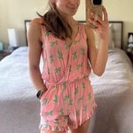Wet Seal Pink Cactus Print Romper Photo 4