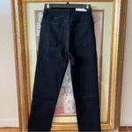 RE/DONE NWT  noir with rip 70s stove pipe high rise jeans size 26 Photo 6